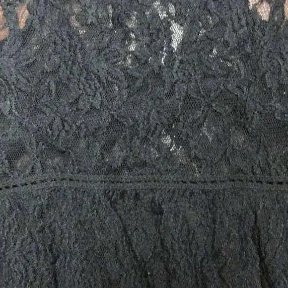 Express Black Railroad Trim Lace Babydoll‎ Tank med - Picture 4 of 5